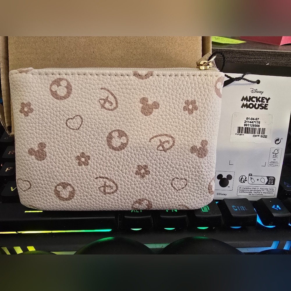 Disney Cream and Red Mickey Mouse Pouch - Picture 2 of 2